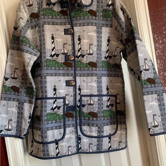 Vintage Blair Woven Lighthouse Jacket Women’s Size Large - Picture 5 of 6